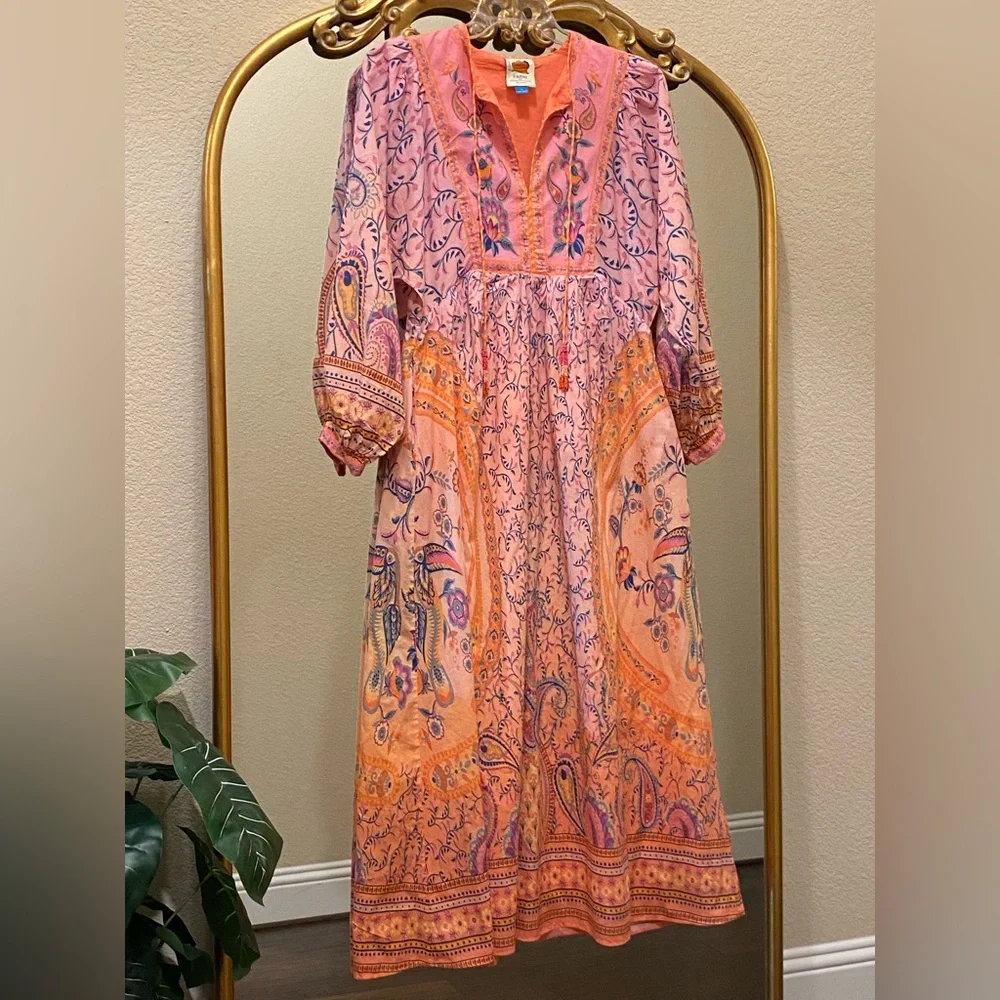 FARM Rio Pink and Orange Maxi Dress - Picture 6 of 14